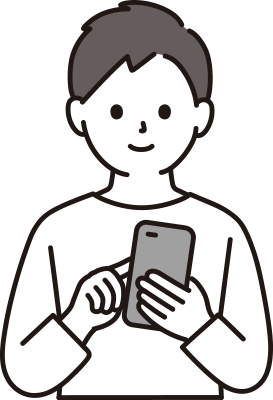 スマホを見る男性イラスト