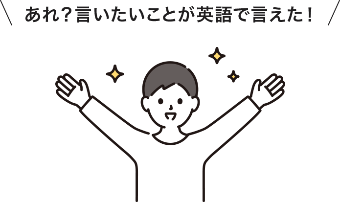 言いたいことが英語で言えた！