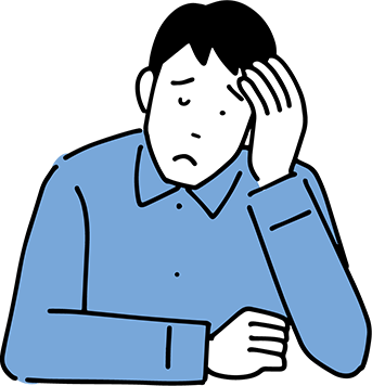 男性挫折イラスト